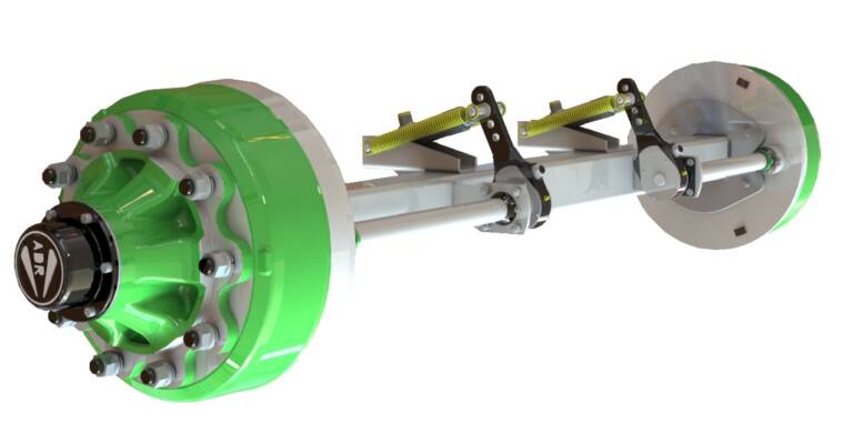 Eje Remolque Agricola BaÑera De 1 Eje Fuerte Con Freno Industrial